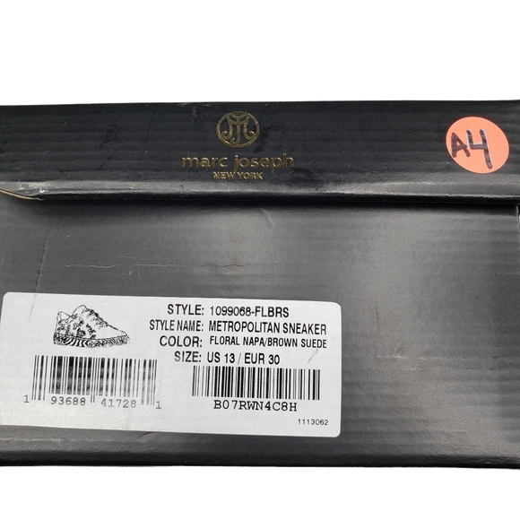 Marc Joseph | NIB Metropolitan Floral Napa Leather Low Top Sneakers Girl's 13 - Picture 3 of 15